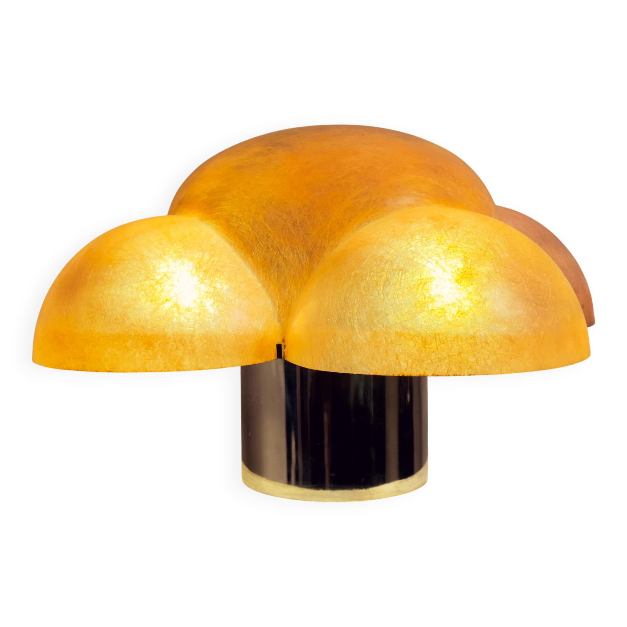 Piero gianemilio & anna monti “luna” table lamp for candle, italy, circa 1970