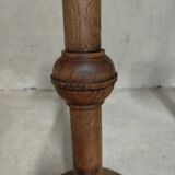 3 spikes -candles in solid oak 1950s