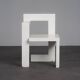 Asymmetrical modernist wooden chair, Netherlands, 1970s