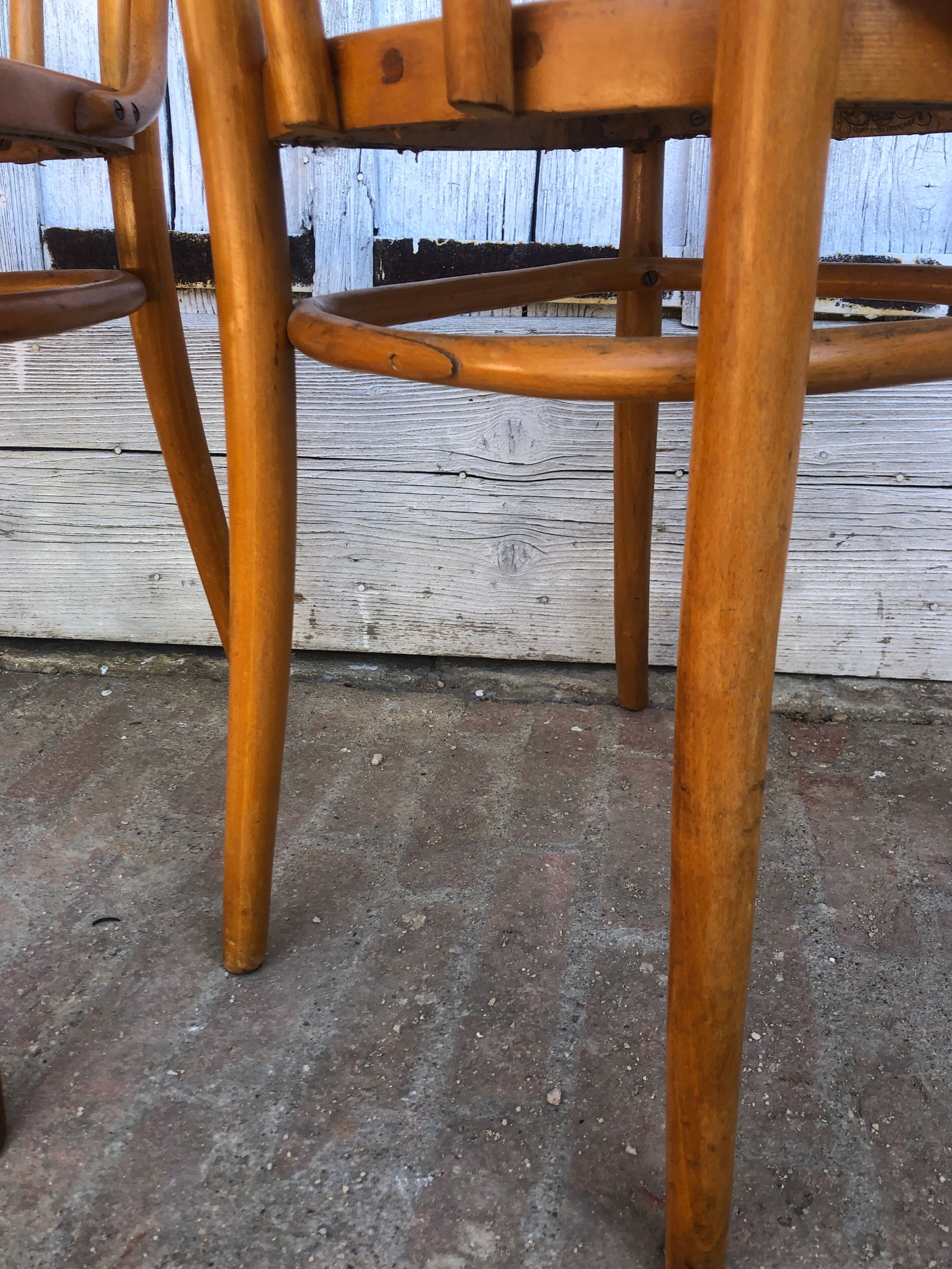 Set de 4 chaises bistrot cannées Baumann