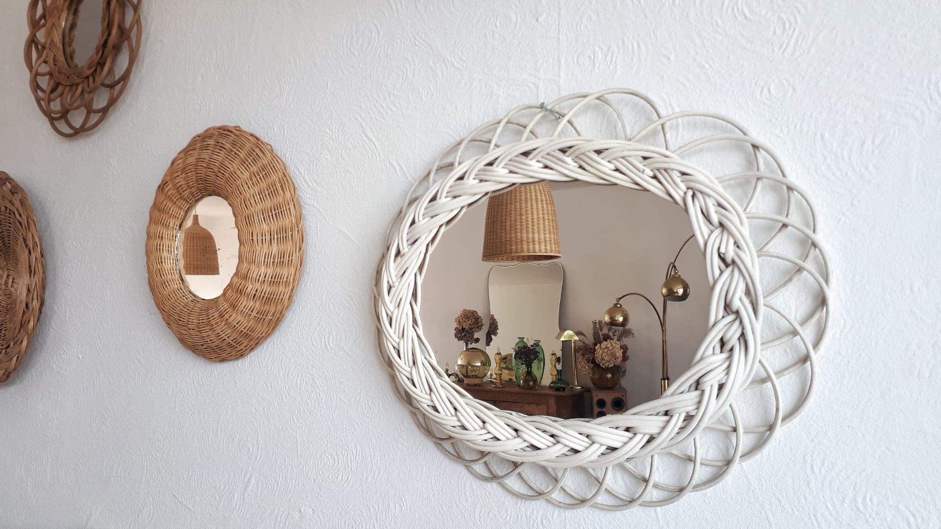 Miroir en rotin 33x41cm