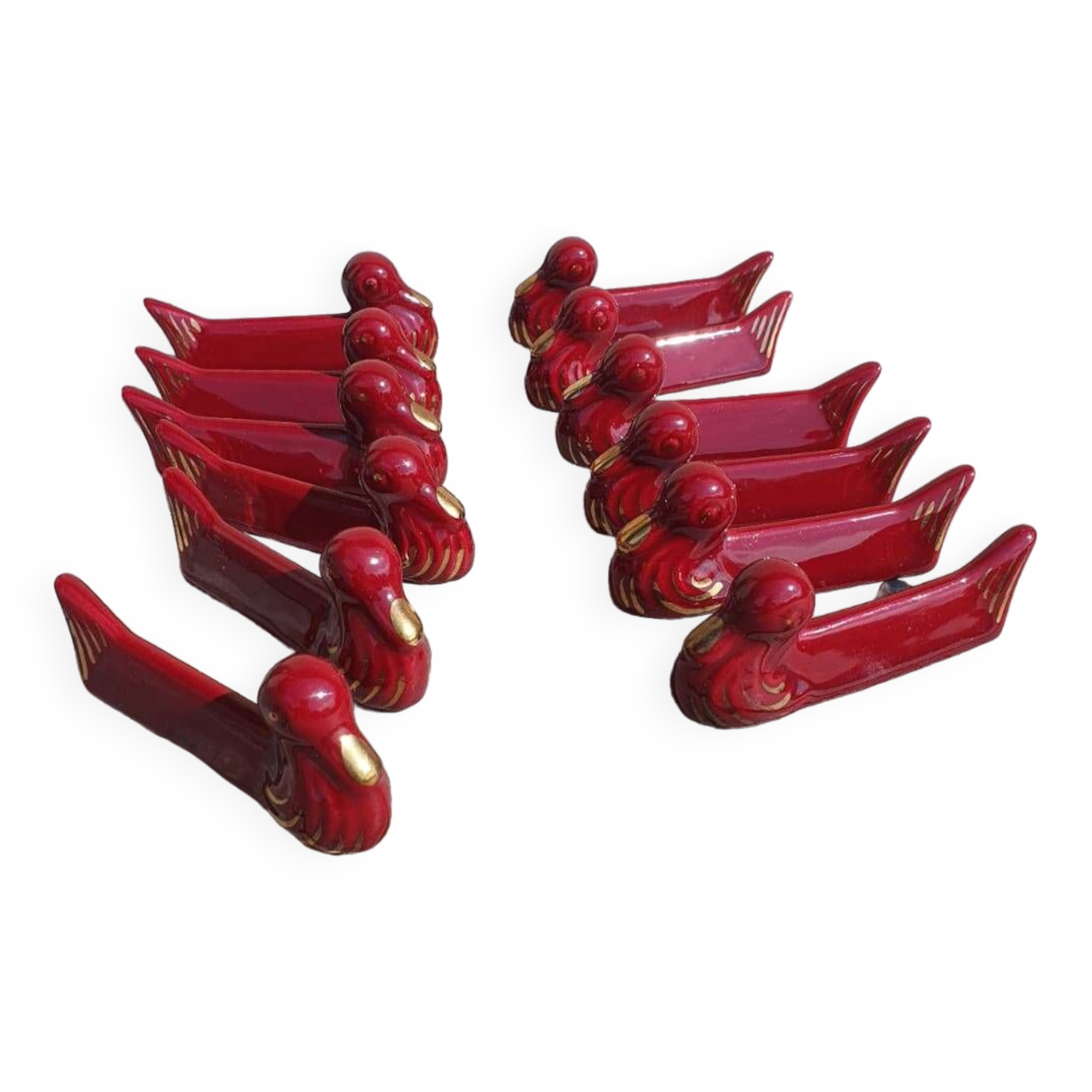 12 duck ceramic knife holders