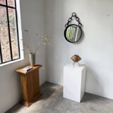 Brutalist mirror with metal chain from the 50s