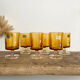 6 petits verres ambrés luminarc france