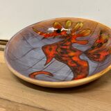 Set of 2 Seahorse plates by Monique Brunner in Vence