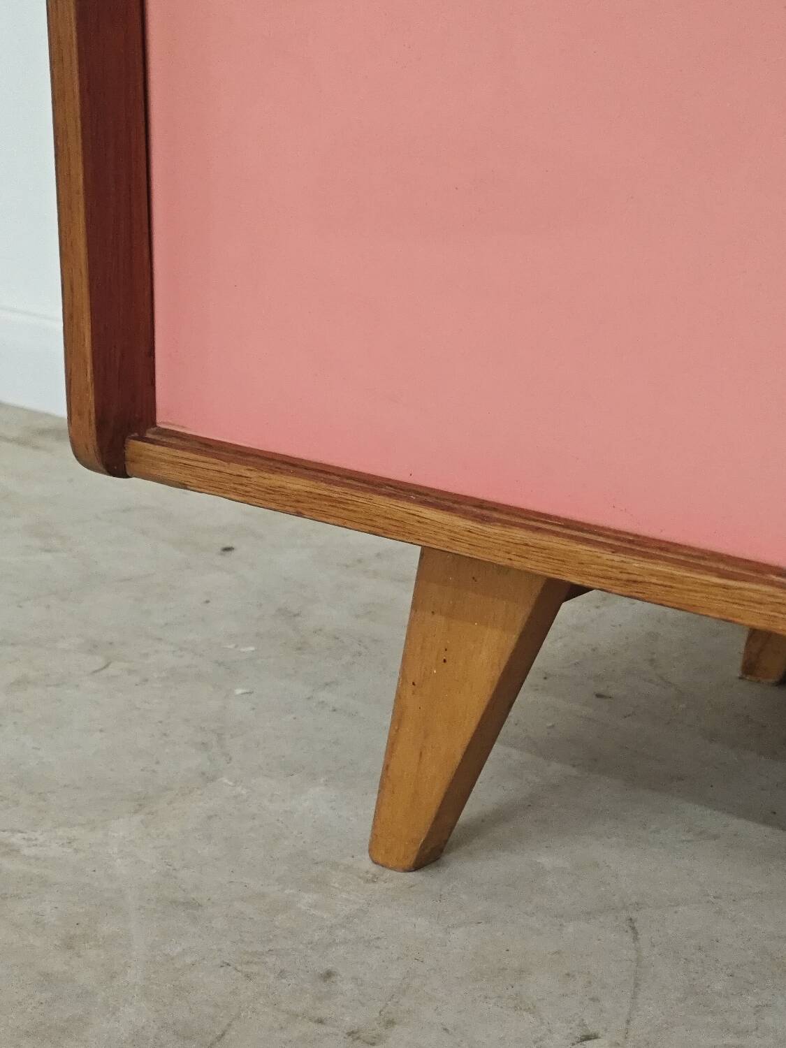 Wooden buffet U 452 pink by Jiri Jiroutek for Intérier Praha 1960