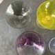 vintage 1970s martini glass set