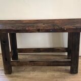 Old solid oak workbench