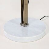 Goffredo Reggiani, Lampadaire En Acier, Marbre, Verre Acrylique Et Cuivre. Italie, C.1960