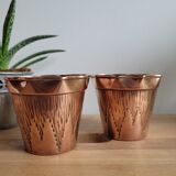 Two copper pots HE Villedieu