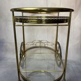 Dessert trolley rolling 1970 golden brass