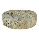 Round travertine ashtray, vintage