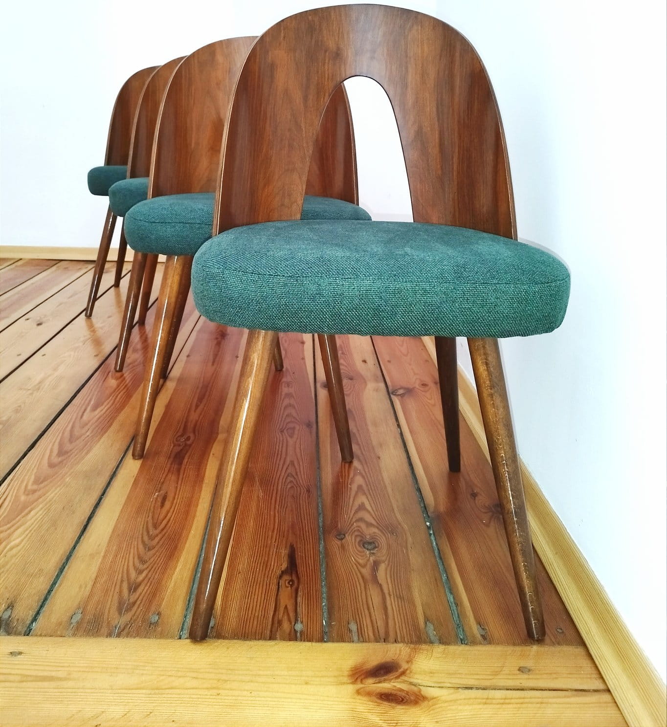 Set of four chairs, designed by A. Suman, Tatra Nabytok, Czechoslovakia, 60s