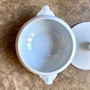 Sarreguemines blue earthenware soup tureen