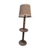 Vintage wooden floor lamp servant
