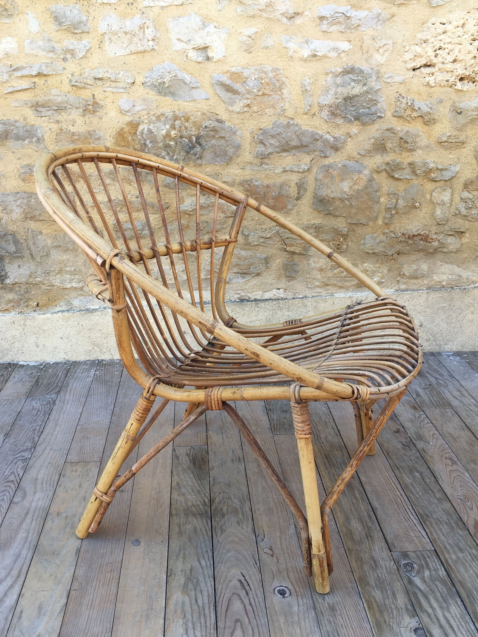 Rattan basket chair