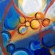 Abstract painting signed by André Meunier, modernist, design.
