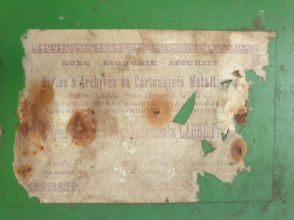 Lot 7 metal cartonniers 1920 André Labbé