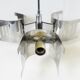 Chandelier ceiling light chrome steel 1970 vintage space age 70s seventies