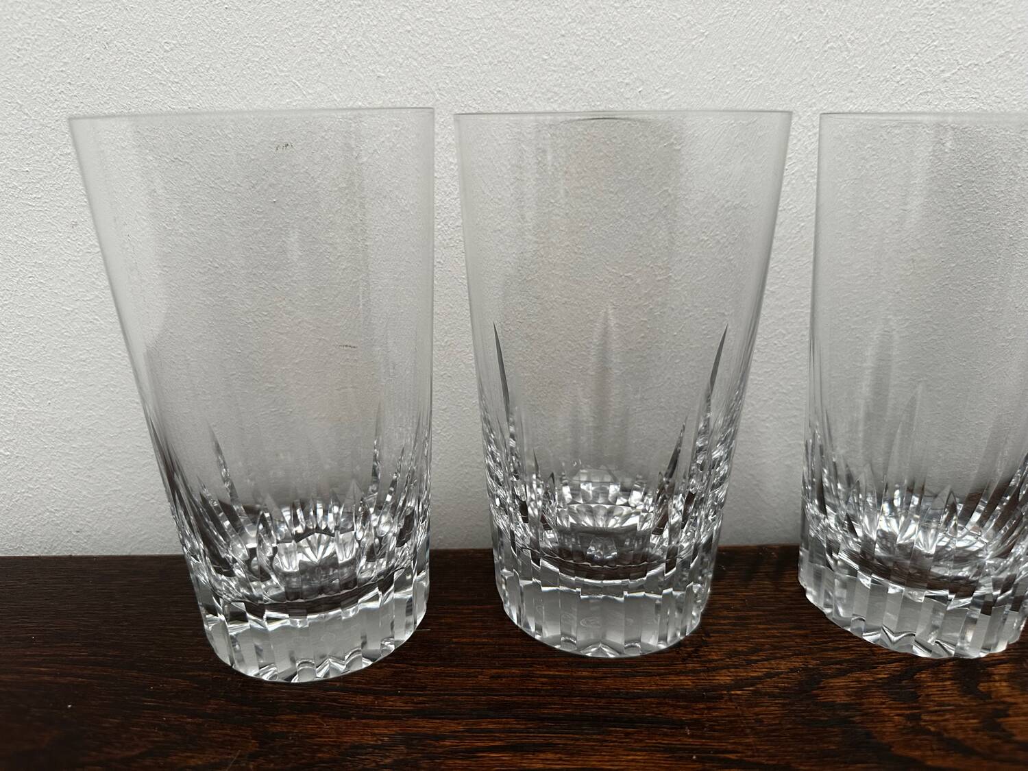 4 Baccarat Crystal Orangeade Glasses stamped Casino Model