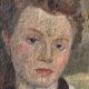 Portrait à l'huile d'une jeune femme par Gustave Balenghien