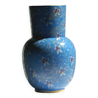 Longwy vase in earthenware 1886