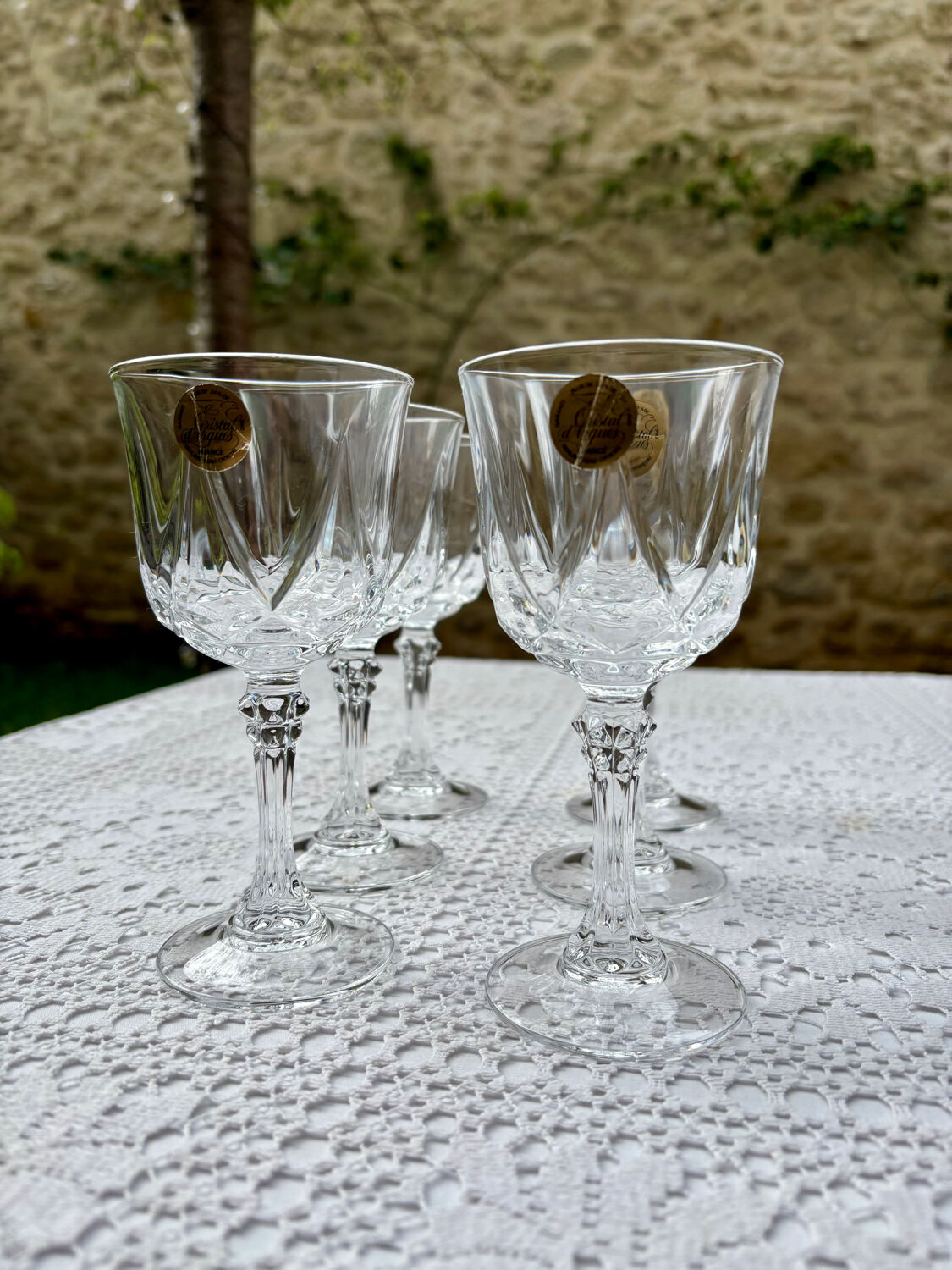 Crystal wine glasses from Arques Auteuil