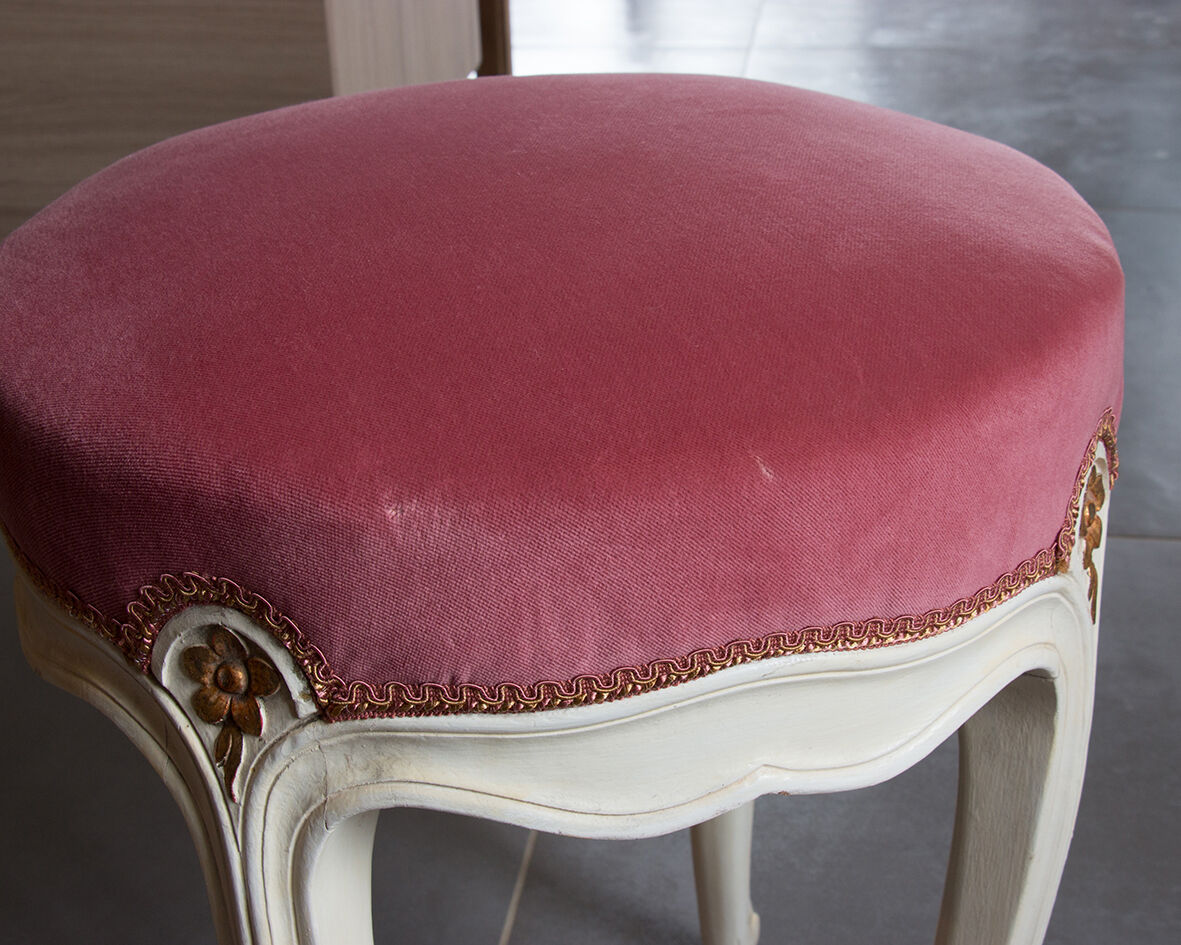 Louis XVI velvet stool