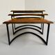 Vintage Italian design geometric marquetry nesting coffee table