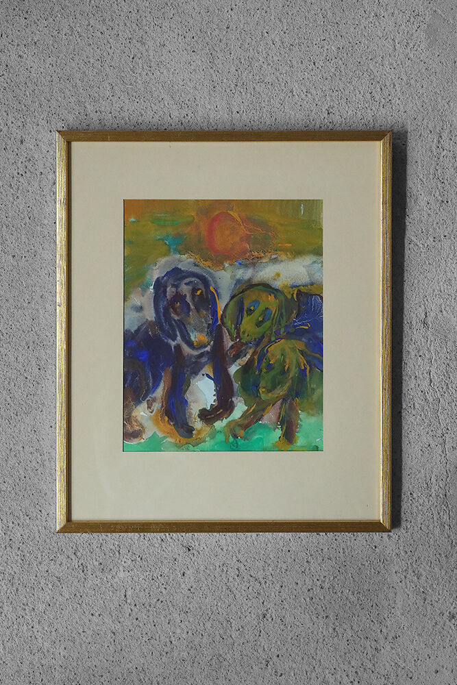 Frideborg Bryth, Gouache, 1961, framed