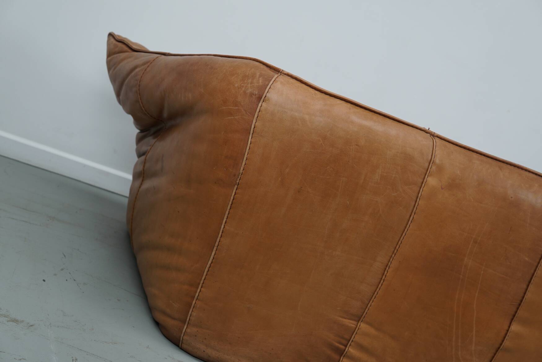 Cognac Leather Andes Sofa by Gerard van den Berg for Montis, 1970s