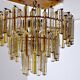 Paolo Venini two-tone chandelier, 3 levels, 1970, Italy