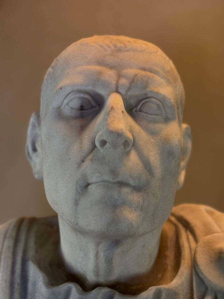 Bust of Emperor Galba, white Carrara marble, 18th century.