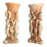 Lit de 2 vases en  résine chinois