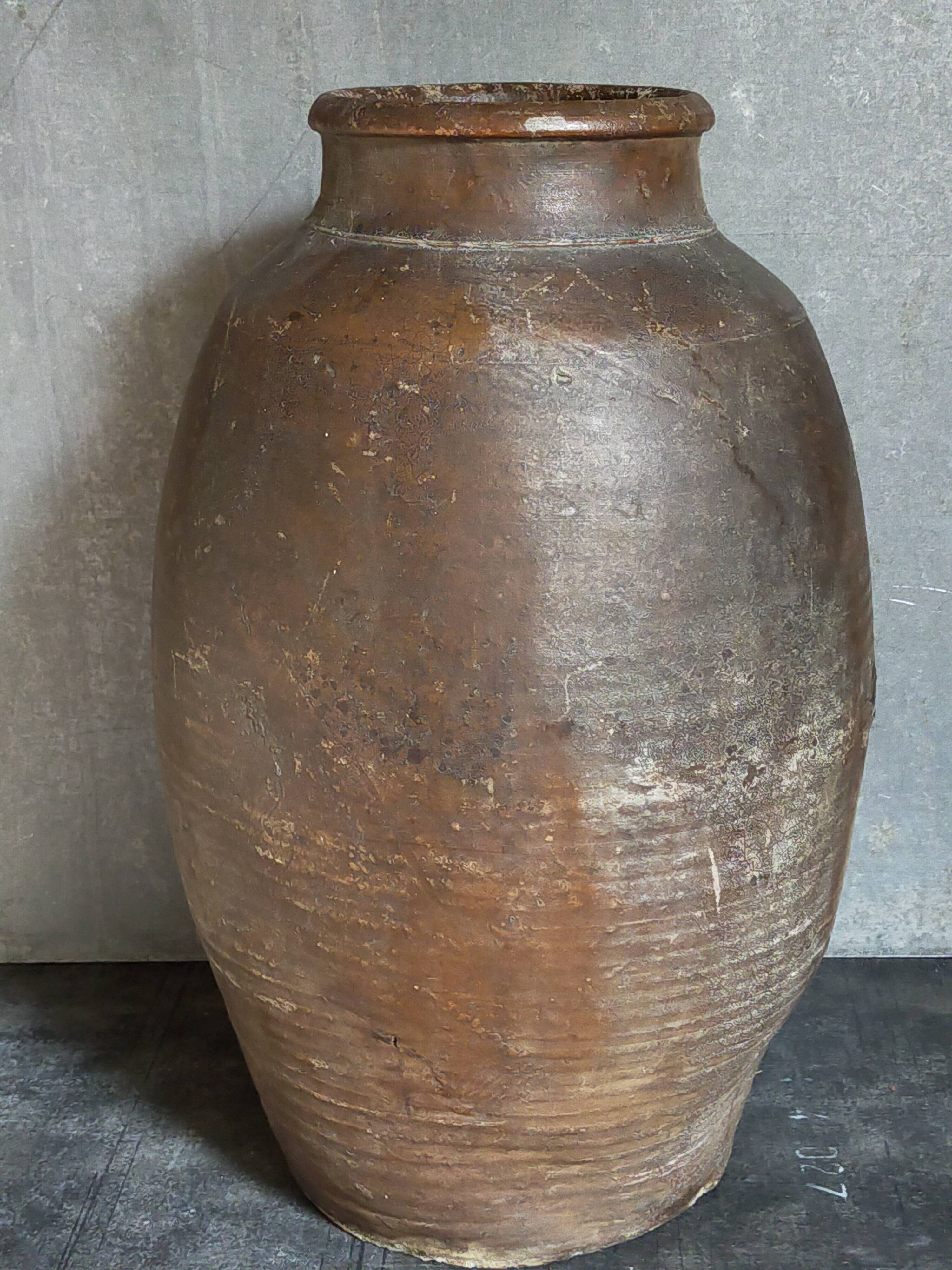XXL traditional pottery old 19th century folk art 42 cm