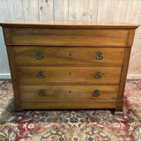 Louis Philippe chest of drawers in blond walnut