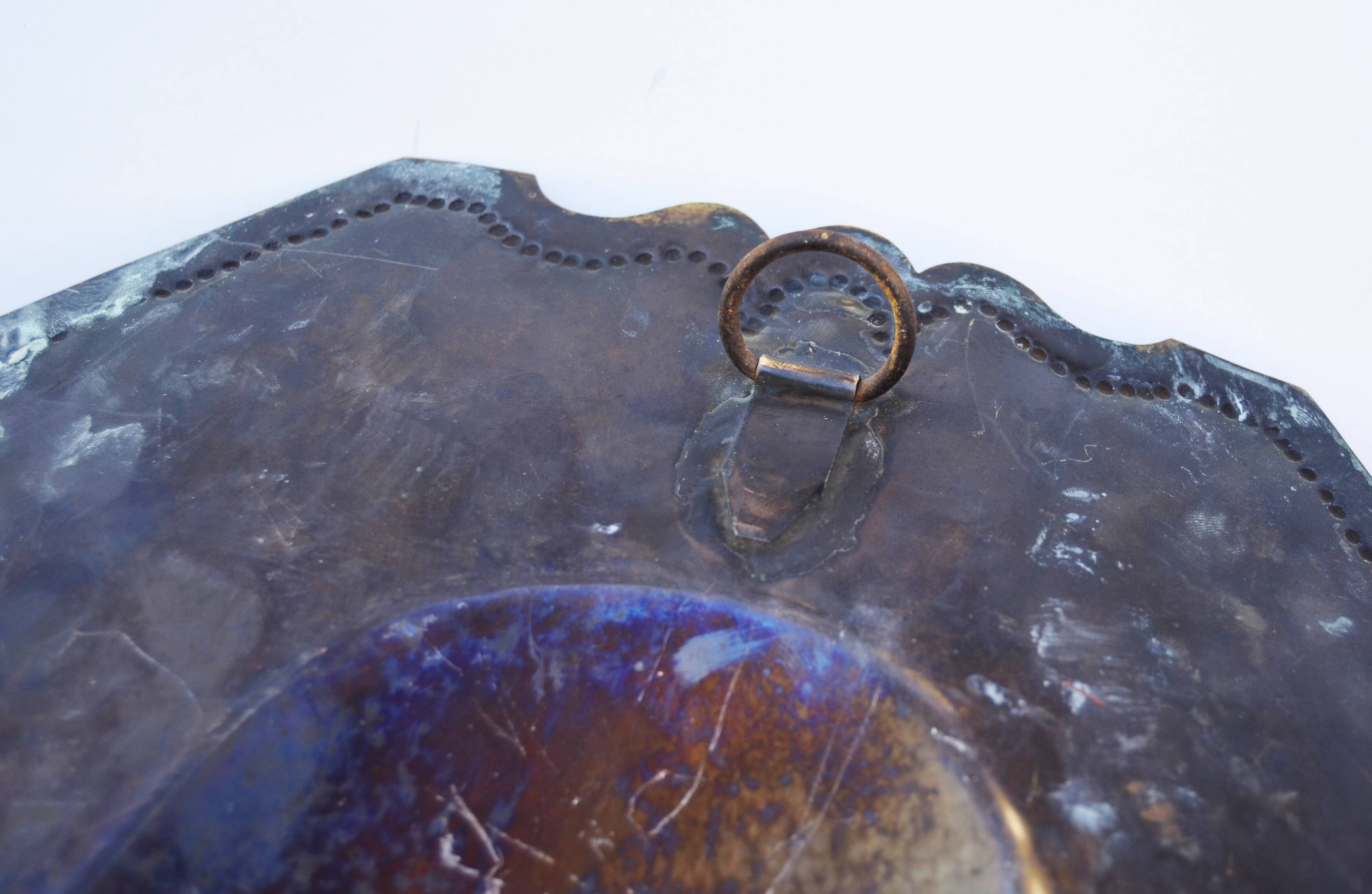 Pair of Dutch Sconces Repusse Brass Two Light Wall Moun