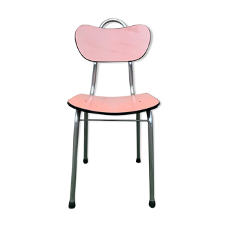 Pink chair in formica