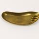 Bowl or sculptural plate in the shape of a foot by Werkstätte Hagenauer, mid-century, brass, Austria.