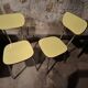 4 chaises en formica jaune