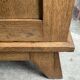 Solid oak compass foot cabinet René Gabriel 1945