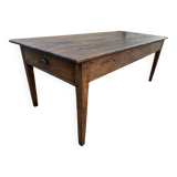 Oak farm table with 2 drawers 19'S