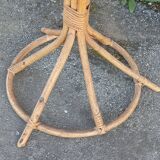 Portemanteau perroquet en rotin et bambou