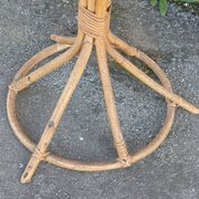 Coat rack parrot in rattan and bamboo