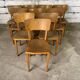 Ensemble de 10 chaises de bistrot bar thonet année 60