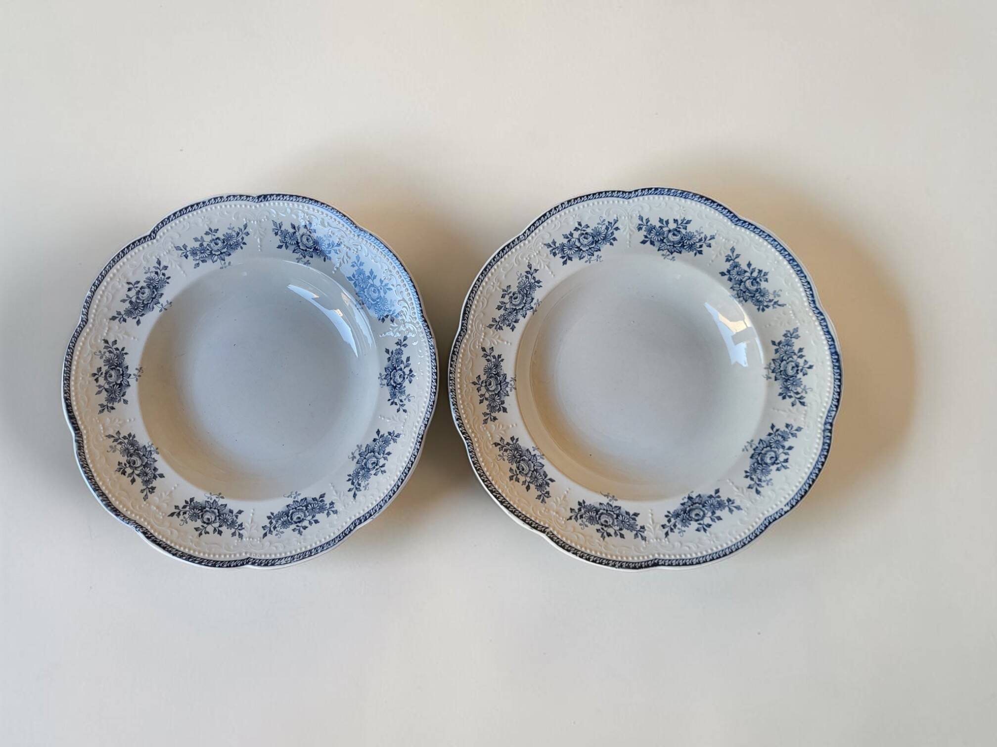 6 deep plates Badonviller model Richelieu
