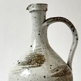 Large enamelled stoneware jug signed Albert Breton, FR Vézelay.