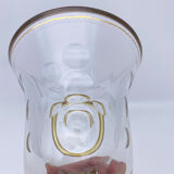 Engraved bohemian crystal vase