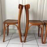 4 chaises bistrot années 50 type Baumann