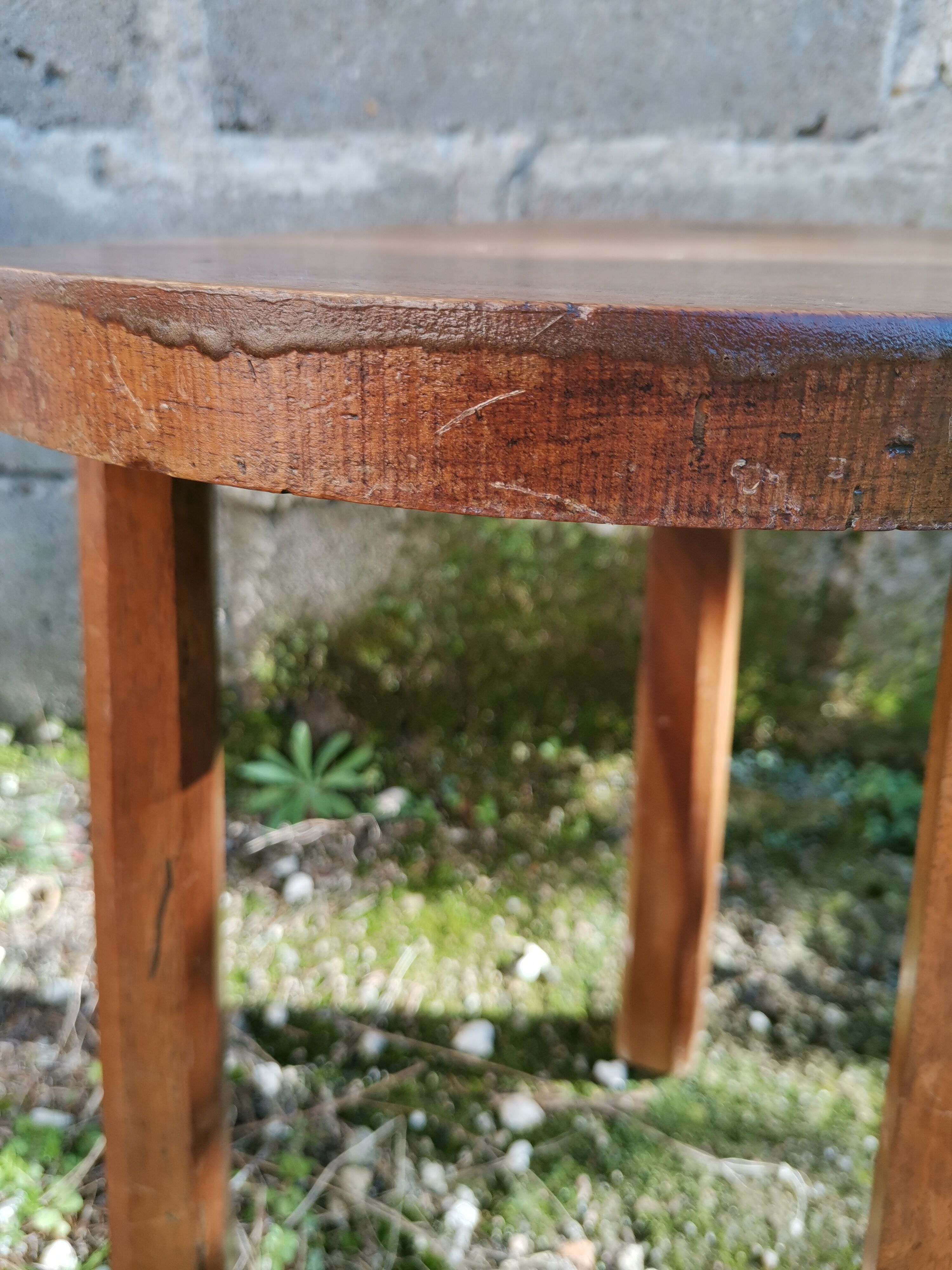 Wood tripod stool